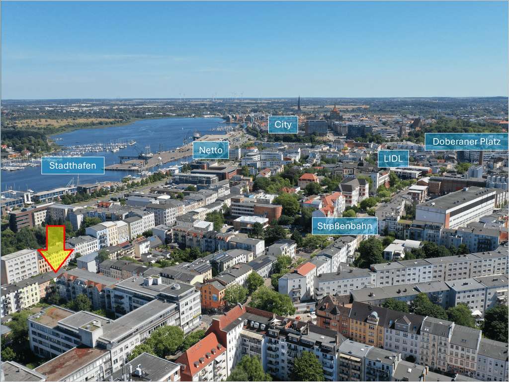 Rostock-City (KTV), nahe Doberaner Platz und Stadthafen, 1 WE frei für Sanierung, 1 Stellplatz