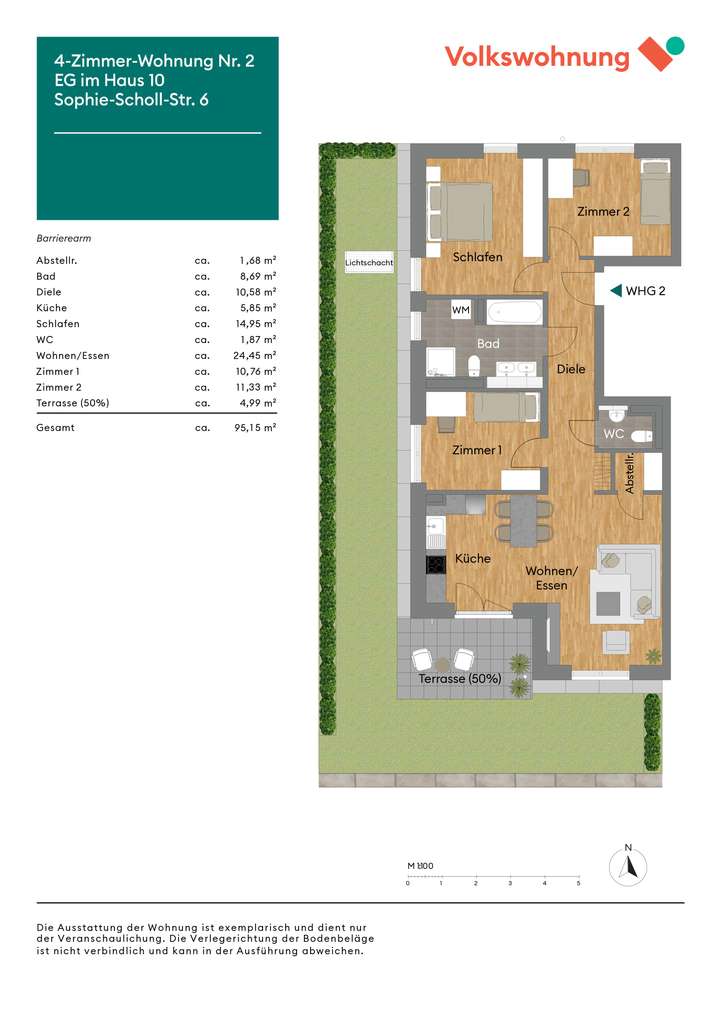 Grundriss Wohnung Nr. 2