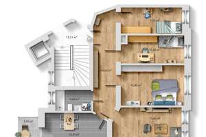 Charmante 4-Raumwohnung mit Aufzug und Balkon – Die vollständige Adresse der Immobilie erhältst du vom Anbieter., 4349 Schönefeld-Abtnaundorf, Leipzig – Vorschaubild 2