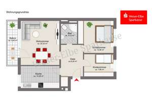 3-Zimmer-Wohnung im 1. OG  – Die vollständige Adresse der Immobilie erhältst du vom Anbieter., 27572 Wulsdorf, Bremerhaven – Vorschaubild 22