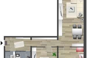 3-Raum-Wohnung mit Einbauküche und Balkon – C.-v.-Ossietzky-Str. 163, 9127 Gablenz, Chemnitz – Vorschaubild 7