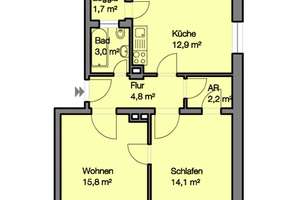 Gemütliche 2-Zimmerwohnung am Nordostbahnhof – Mommsenstr. 38, 90491 Schoppershof, Nürnberg – Vorschaubild 9