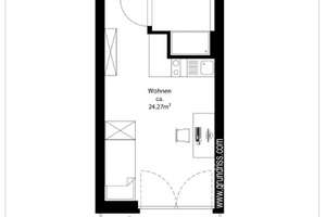 Möblierte 1-Raum-Terrassenwohnung inkl. Strom , WLAN, TG – Steinhauser Straße 3, 81677 Steinhausen, München – Vorschaubild 9