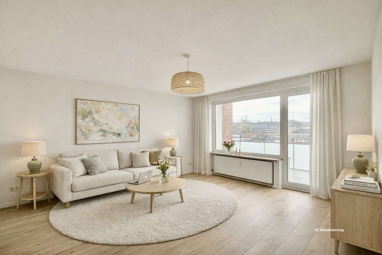 Wohnen mit Ausblick: Helle 2-Zimmer-Wohnung mit Süd­balkon und TG-Stellplatz, Hamburg – Bild 1