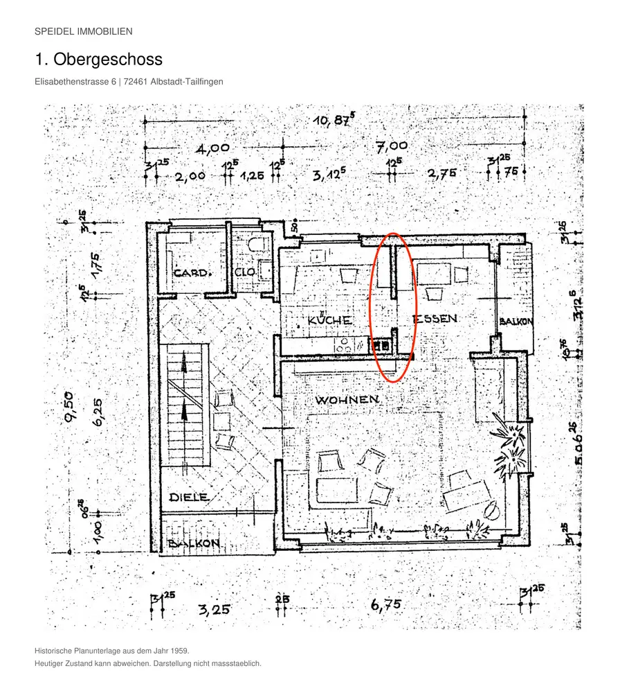 Grundriss 1. Obergeschoss