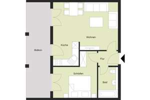  Schöne 2 Zi-Wohnung mit großer Loggia – Die vollständige Adresse der Immobilie erhältst du vom Anbieter., 82140 Olching – Vorschaubild 6