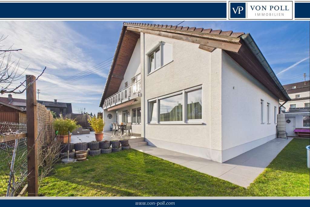 Immobilie in Gablingen - Modernisiertes, energieeffizientes Zweifamilienhaus mit Wintergarten und Pool - Bild 0