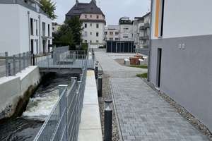  Neubau, Küche  und Balkon: exklusive 1-Zimmer-Terrassenwohnung in Augsburg – Höchstetterstraße 20, 86154 Links der Wertach-Süd, Augsburg – Vorschaubild 5