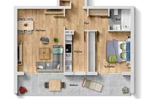 Bezugsfreie 2-Zimmer-Wohnung mit großzügiger Süd-Loggia und gepflegtem Zustand – Netzerstraße 21, 80992 Moosach-Bahnhof, München – Vorschaubild 11