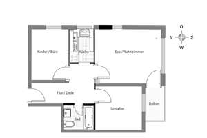 Helle, sonnige 3-Zi-Wohnung mit Balkon in München-Pasing – Die vollständige Adresse der Immobilie erhältst du vom Anbieter., 81241 Am Westbad, München – Vorschaubild 13