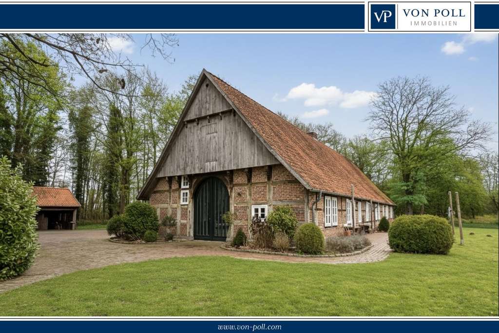 Immobilie in Badbergen - Fachwerktraum in Alleinlage: Stilvolles Artland-Denkmal mit modernem Luxus - Bild 0