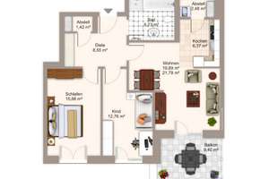 Neubauwohnung in Top-City-Lage. Balkon, Parkett, Wanne/Dusche, TG, etc. Palais am Herzogin Garten. – Am Schießhaus 8b, 1067 Wilsdruffer Vorstadt/Seevorstadt-West, Dresden – Vorschaubild 20