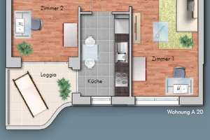 *Vermittlung NUR an Studenten* 2-Zimmer-Wohnung im ParkTower mit EBK ab 01.09.2026 – Ludwig-Erhard-Allee 32, 76131 Südstadt, Karlsruhe – Vorschaubild 5
