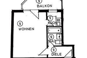 Keine Provision/1 ZKB/37m²/3 OG/großer Balkon/Ost Süd West Ausrichtung/Küche/Dusche/Badewanne – 68305 Waldhof, Mannheim – Vorschaubild 10