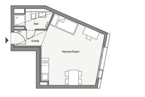 Moderne 1-Zimmer Wohnung mit Aufzug und Einbauküche in Köln Sülz – Universitätsstraße 3a, 50937 Sülz, Köln – Vorschaubild 2