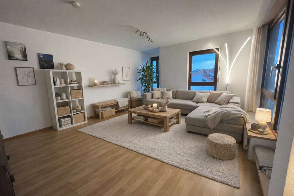 Immobilie in Markgröningen - Helle 3,5-Zimmer-Eigentumswohnung mit Balkon, Tiefgaragenstellplatz und moderner Einbauküche - Bild 1