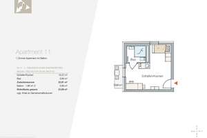 Zentrales Neubauapartment für Studierende & Azubis – Strom & Internet inbegriffen – Anton-Bruckner-Str. 1, 91052 Röthelheim, Erlangen – Vorschaubild 2
