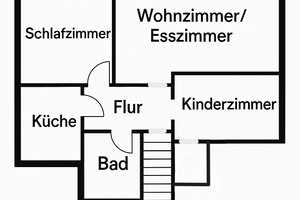 3-Zimmer-Wohnung , Gartennutzung und optionaler Garage in Hamm-Herringen  – An den Kirchen 17, 59077 Hamm – Vorschaubild 1