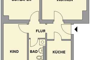 3-Raum-Erdgeschosswohnung mit Balkon – Zschopauer Str. 146, 9126 Chemnitz – Vorschaubild 3