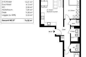 Erstbezug 2026: Moderne 3-Zimmer-Neubauwohnung mit Einbauküche und großem Balkon in Berlin-Weißensee – Roelckestrasse 110, 13086 Weißensee, Berlin – Vorschaubild 8