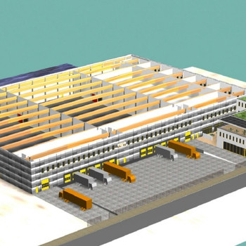 Projektierter Neubau einer Lager-und Logistikhalle in HH Billbrook