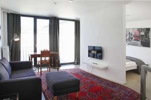 Exklusives, komplett möbliertes 1-Zimmer-Apartment in Krefeld Linn – Rheinbabenstraße 128b-4, 47809 Linn, Krefeld – Vorschaubild 4