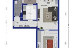 Einziehen und Ankommen: 2-Zi.-Wohnung mit Loggia und EBK - frisch modernisiert – Die vollständige Adresse der Immobilie erhältst du vom Anbieter., 47167 Röttgersbach, Duisburg – Vorschaubild 10