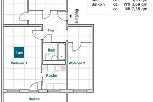 Familien aufgepasst: schöne 4-Raum-Wohnung mit idealem Grundriss. – Karl-Laux-Str. 11, 1219 Dresden – Vorschaubild 2