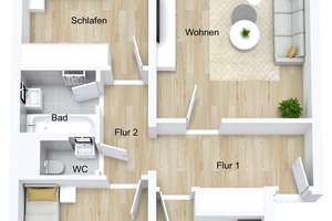 Sofort bezugsfrei! Attraktive 3-Zimmer-Wohnung mit Loggia in gefragter Waldstadt-Lage – Die vollständige Adresse der Immobilie erhältst du vom Anbieter., 76139 Waldstadt, Karlsruhe – Vorschaubild 9