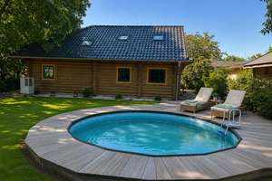 Wohnen wie im Urlaub – hochwertiges Rundstammhaus mit Pool auf 810 m² Grundstück (Provisionsfrei) – Die vollständige Adresse der Immobilie erhältst du vom Anbieter., 16321 Bernau bei Berlin – Vorschaubild 7