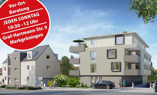 Provisionsfrei vom Bauträger - 2 Zimmer Neubauwohnung in Markgröningen