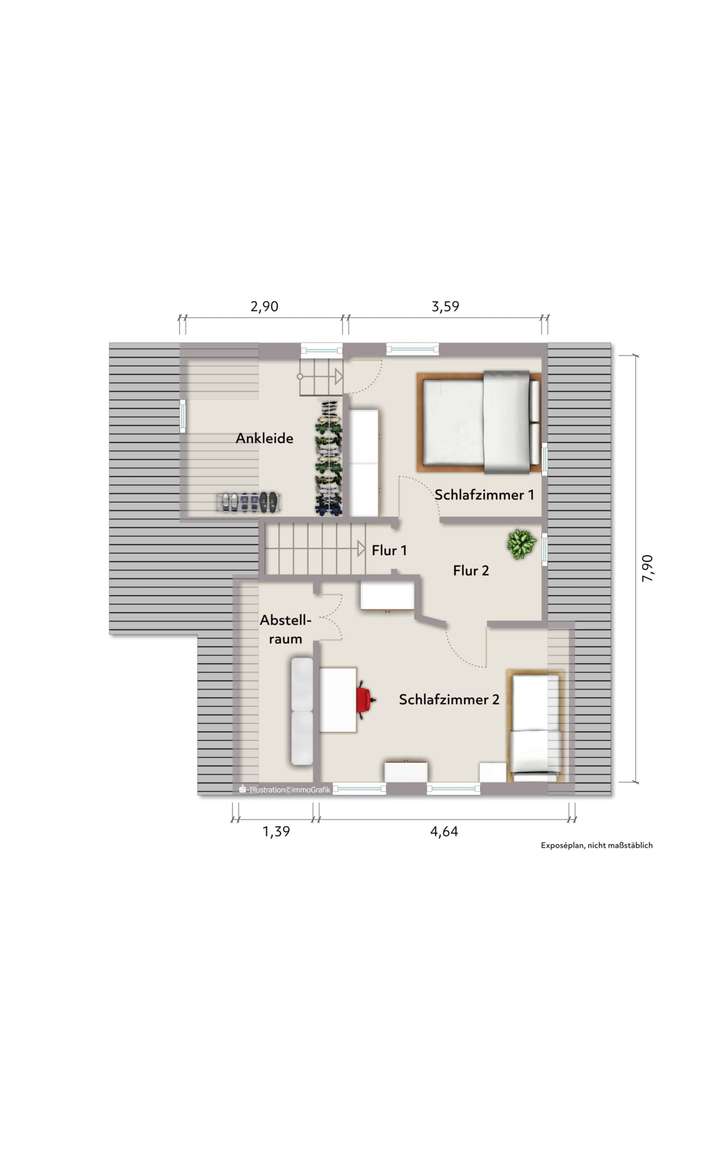 Grundriss Dachgeschoss (nicht 