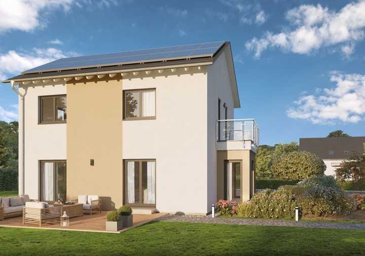 modernes Einfamilienwohnhaushaus mit ruhigen Grundstück