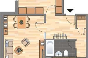 2-Zimmer-Wohnung mit Laminatboden in Dortmund Scharnhorst – 44328 Scharnhorst-Ost, Dortmund – Vorschaubild 2