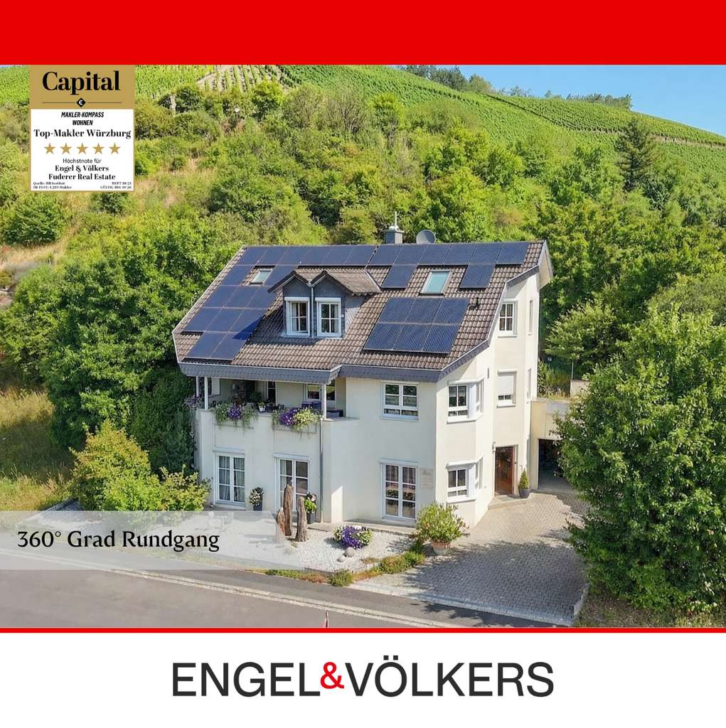 Immobilie in Retzstadt - Wohnen auf höchstem Niveau: Großzügiges Einfamilienhaus am Fuße der Weinberge - Bild 0