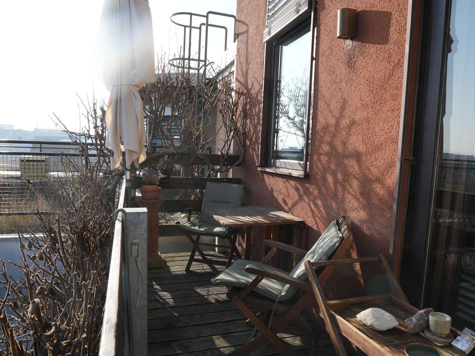 Südbalkon vom Wohnzimmer