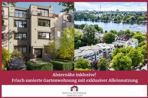 Alsternähe inklusive!
 Frisch sanierte Gartenwohnung mit exklusiver Alleinnutzung