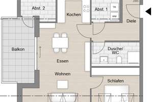Exklusive 2,5-Zimmer-Dachgeschosswohnung im Neubau – Erstbezug mit Balkon, Einbauküche & Tiefgarage – Wilhelmstr. 48, 73779 Deizisau – Vorschaubild 2