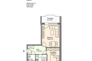 WBS erforderlich! - 2 Zimmerwohnung in Büsum – Landweg 4, 25761 Büsum – Vorschaubild 7