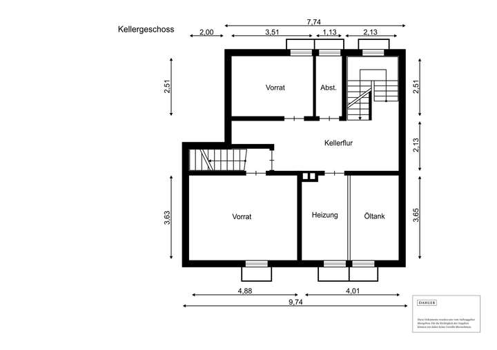 Grundriss Kellergeschoss
