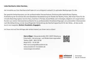 Vom Stadthaus bis zur Küstenperle: Sicher & professionell verkaufen mit Wüstenrot Immobilien. – Die vollständige Adresse der Immobilie erhältst du vom Anbieter., 26127 Bürgerfelde, Oldenburg (Oldenburg) – Vorschaubild 2