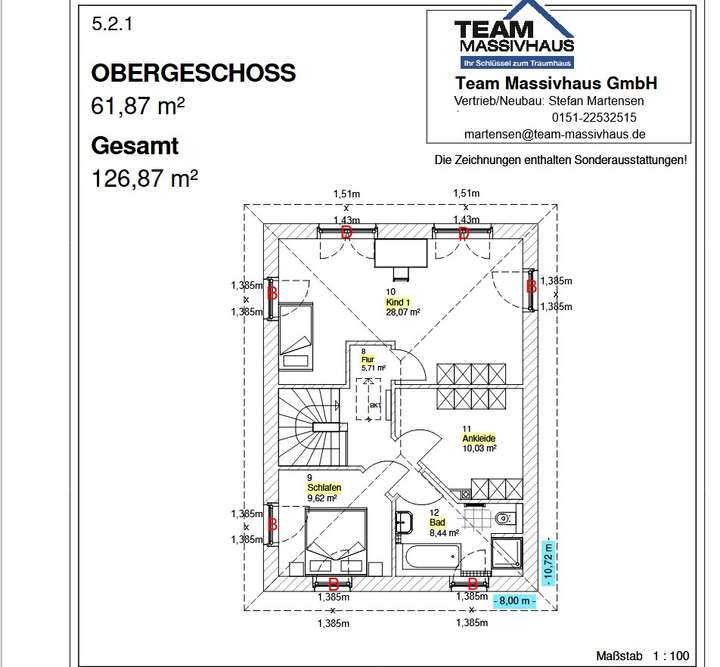 Entwurfsplanung Grundriss OG