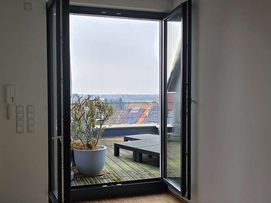 Zugang zur Dachterrasse...