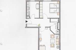 Lichtdurchflutete 2-Zimmer-Whg. mit Wohnküche und West Loggia am Nordpark nähe BMW !!! – Werner-Egk-Bogen 65, 80939 Freimann, München – Vorschaubild 2