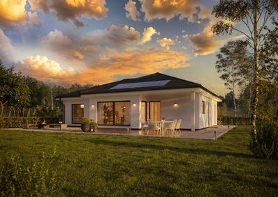 Premium-Bungalow. Barrierefreie Architektur trifft Top-Effizienz: Ihr KfW-Bungalow per Mietkauf
