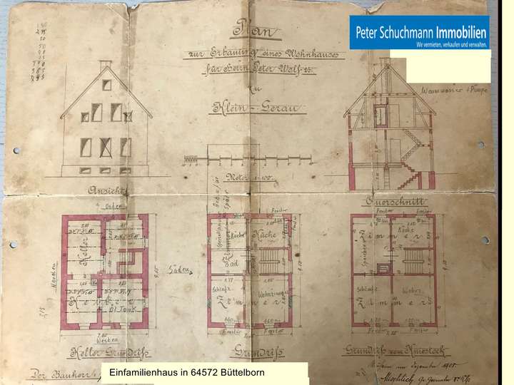 Grundrisse, Querschnitt, Ansic