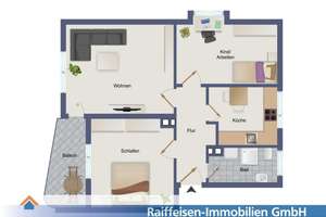 Charmante 3-Zimmerwohnung mit Balkon in Regensburg – Die vollständige Adresse der Immobilie erhältst du vom Anbieter., 93051 Kumpfmühl-Ziegetsdorf-Neuprüll, Regensburg – Vorschaubild 13