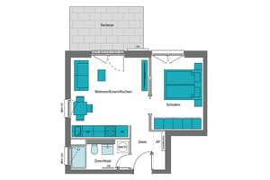 Zwischen Metropole und Natur: 2-Zimmer-Wohnung nahe München – Hohenlindner Straße 12a, 85622 Feldkirchen – Vorschaubild 2