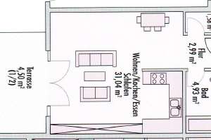 Charmante Studio-Wohnung mit hochwertiger Ausstattung nahe DFB-Campus & Universitätsklinikum – 60528 Niederrad, Frankfurt am Main – Vorschaubild 9