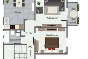 ***BEZUGSFREI*** Wohnung trifft Hausgefühl: 2-Zi mit Balkon & eigenem rd. 100 m² Garten + Stellplatz – Im Brücherfeld 8, 51149 Gremberghoven, Köln – Vorschaubild 25